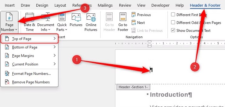 Add Page Numbers