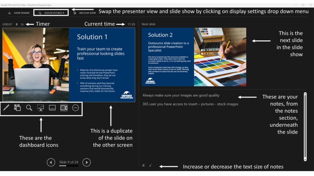Presenter View-nodekeys