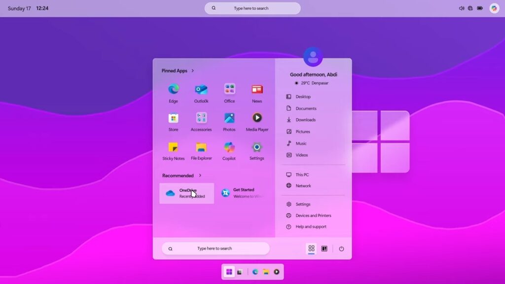 Win12 Concept - Nodekeys