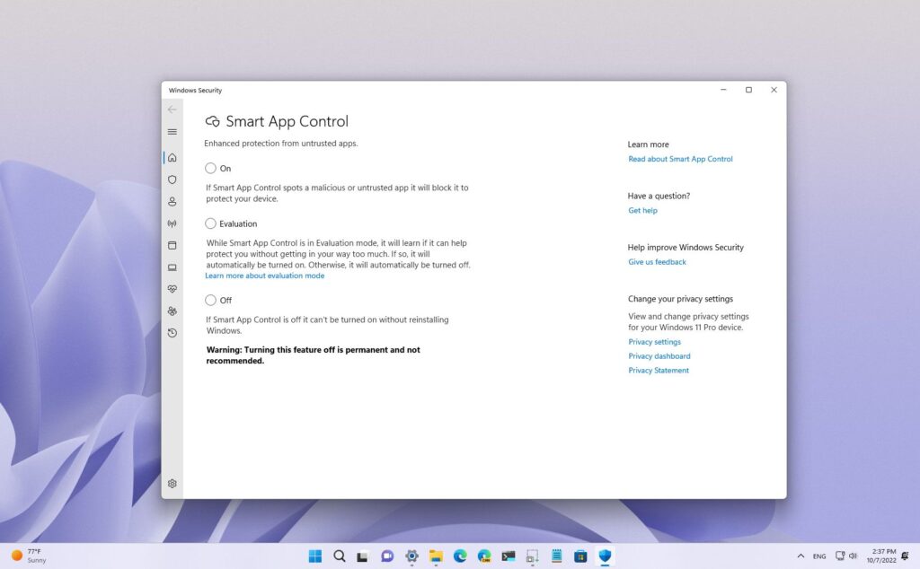 Smart App Control