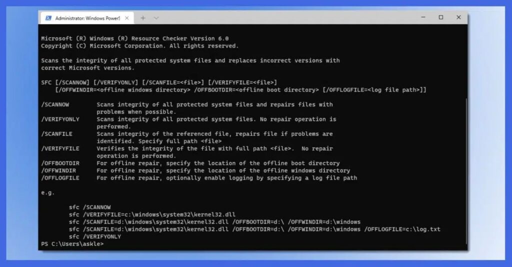 System File Checker SFC