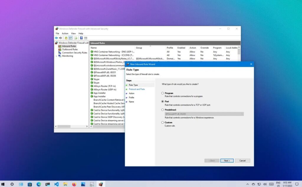 Windows Defender and Firewall