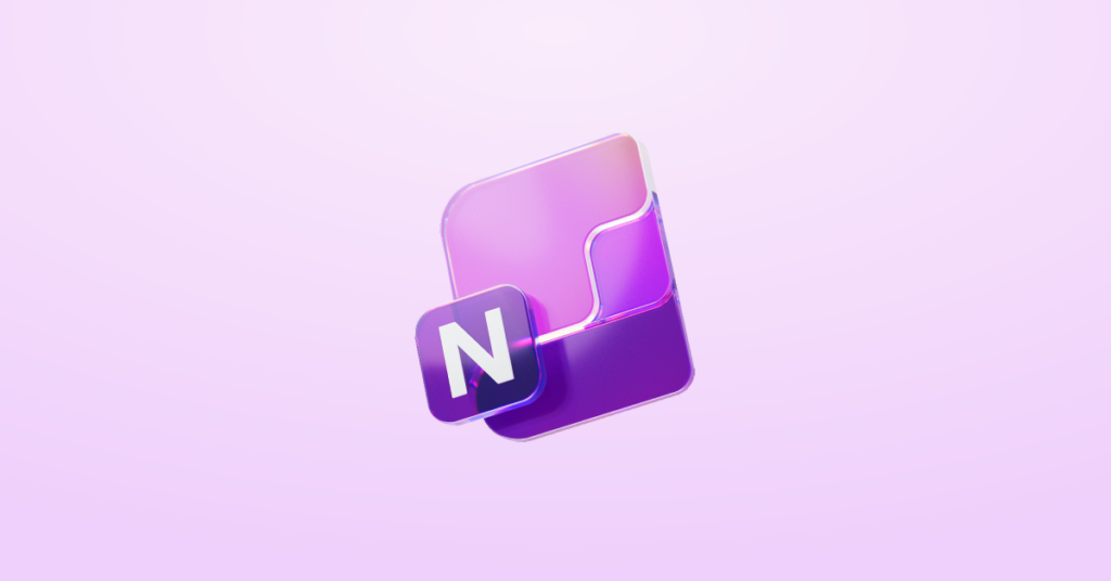 Notion app logo: a glossy purple tile with a smaller dark square containing a white 'N' against a pale pink-purple background